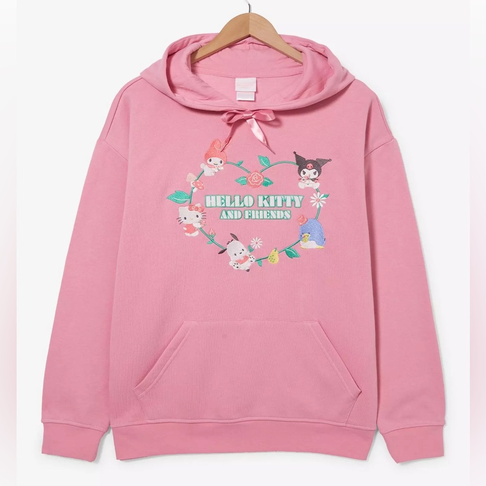 BoxLunch Embroidered Hello Kitty and Friends Hoodie Cosplay Kawaii Size XL